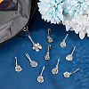 BENECREAT 36Pcs 6 Style Alloy Flower Keychain HJEW-BC0001-23-5