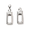 Non-Tarnish 316 Stainless Steel Pendant Cabochon Settings X-STAS-C077-03P-2
