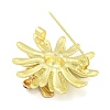 Alloy Crystal Rhinestone Flower with Bees Brooch JEWB-U006-12LG-2