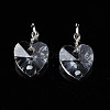 Faceted Transparent Glass Charms GLAA-T024-04L-2