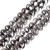 Electroplate Baking Paint Transparent Glass Beads Strands GL-N005-02A-C01-2
