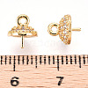 Brass Micro Pave Clear Cubic Zirconia Peg Bails KK-N254-173G-3