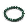 Synthetic Malachite Bead Stretch Bracelets X-BJEW-K212-B-031-4