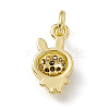 Brass Micro Pave Cubic Zirconia Charms ZIRC-F132-78G-2