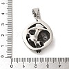 316L Stainless Steel Tibetan Style Rhinestone Pendants STAS-D096-01C-AS-3