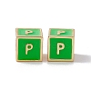 Rack Plating Brass Enamel Beads KK-B060-04G-02P-2