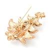 Christmas Tree Theme Zinc Alloy with Rhinestone Brooches JEWB-B018-02G-03-2