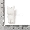 Flocking Resin Cute Bunny Pendants MACR-P043-J03-3