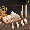 28Pcs 4 Styles Wood Round Stick WOOD-GA0002-12-4
