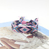 Polyester Braided Rhombus Pattern Cord Bracelet FIND-PW0013-004A-16-1