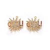 Brass Micro Pave Cubic Zirconia Pendants X-ZIRC-L075-22A-G-1