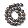 Natural Fluorescent Syenite Rock(Glow under UV Light) Beads Strands G-G789-02E-3