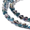 Electroplate Glass Beads Strands EGLA-L038-HR01-3