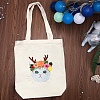 DIY Cat Pattern Canvas Tote Bag Embroidery Kits for Beginners PW-WG2E975-07-1