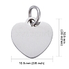 Anti-Tarnish 304 Stainless Steel Stamping Blank Tag Charms STAS-I311-18P-3