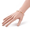 5Pcs 5 Color Glass Plum Blossom & Imitation Pearl Beaded Stretch Bracelets Set BJEW-JB08943-3