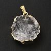 Natural Quartz Crystal Pendants G-P487-03G-3