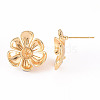 Brass Stud Earrings Findings KK-T062-117G-NF-3