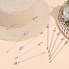 10Pcs Handmade Flower Printed Porcelain Brooches JEWB-CP00006-4