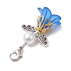 100Pcs 5 Colors Angel Acrylic & ABS Plastic Imitation Pearl Pendant Decorations HJEW-JM02723-4