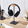 Wood Headset Display Stands with Aluminum Alloy Support AJEW-WH0471-108-4