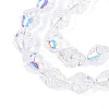 Electroplate Transparent Glass Beads Strands X-EGLA-N020-03A-3