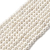 Electroplated Shell Pearl Beads Strands BSHE-K017-5mm-1