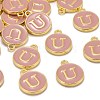 Golden Plated Alloy Enamel Charms ENAM-S118-07U-4