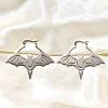 Non-Tarnish 304 Stainless Steel Bat Hoop Earrings for Women EJEW-R156-07P-4