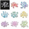 Iridescent Acrylic Bead Caps OACR-C021-08-1