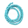 1 Strand Dyed Dark Cyan Round Synthetic Turquoise Beads Strands X-TURQ-G106-4mm-02E-6