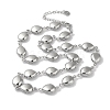 Non-Tarnish 304 Stainless Steel Teardrop Link Necklaces NJEW-I126-05P-1