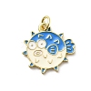 Brass Enamel Pendants KK-P338-07B-G05-1