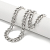 Non-Tarnish 201 Stainless Steel Cuban Link Chain Necklaces for Women and Men NJEW-F322-03P-02-2