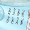 26Pcs Letter A~Z Alloy Rhinestone Pendant Decorations HJEW-JM02651-2