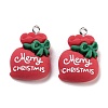 Christmas Theme Opaque Resin Pendants RESI-N039-96-2