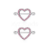 Brass Pink Cubic Zirconia Nipple Rings WG88A97-07-1