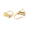 Brass Oval Hoop Earring Findings with Latch Back Closure KK-G434-04G-2