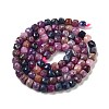 Natural Red Corundum/Ruby and Sapphire Beads Strands G-B088-E13-04-3