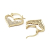 Rack Plating Brass Micro Pave Cubic Zirconia Hoop Earring EJEW-C081-37G-2