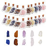 ARRICRAFT 10Pcs Mixed Gemstones Chips in Skull Glass Bottle Display Decorations DJEW-AR0001-08-1