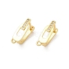 Hollow Oval Rack Plating Brass Micro Pave Cubic Zirconia Hoop Earrings Finding KK-E084-63G-1