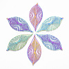 Ion Plating(IP) 201 Stainless Steel Filigree Big Pendants STAS-T057-09-1