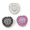 Brass Micro Pave Cubic Zirconia Slide Charms ZIRC-I068-03P-1