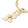 Natural Pearl Charm Bracelets BJEW-C051-06G-3