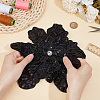 3D Flower Glass Beaded Gauze Cloth Sew on Appliques PATC-WH0008-93B-3