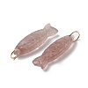 Natural Mixed Stone Carved Pendants G-G314-01G-3