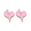 Valentine's Day Theme Alloy Enamel Pendants ENAM-T020-50I-02-1