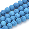 Synthetic Lava Rock Beads Strands X-G-S277-6mm-07-1