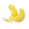 Glass Seed Beaded Double Banana Pendants PALLOY-MZ00465-4